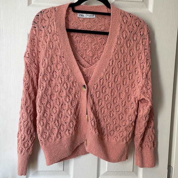 Zara Embroidered Knit Twin Set - Picture 1 of 3